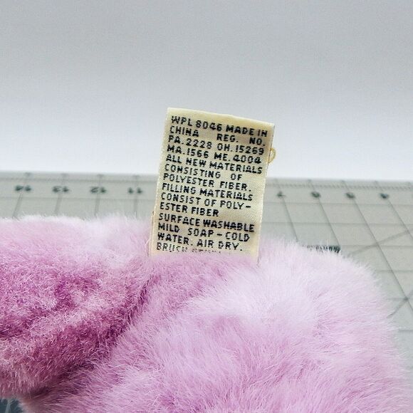 Charter Club Bunny Rabbit Plush Lavender Purple 6 Inch Sound Box Non Working - Picture 9 of 11